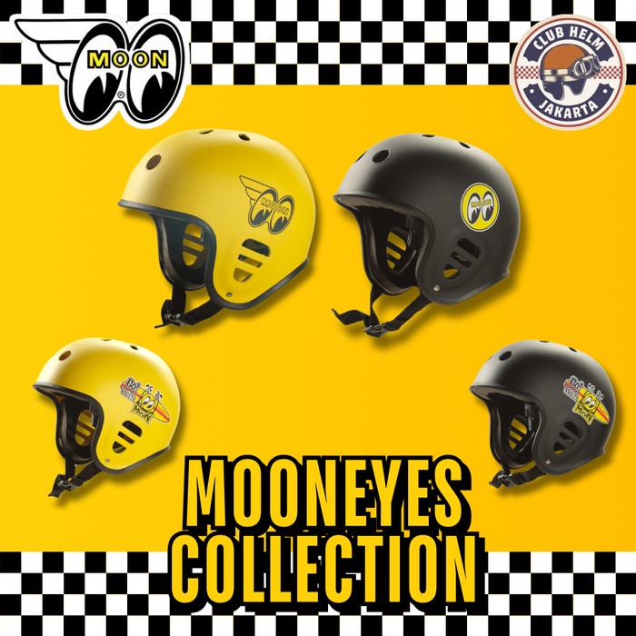STOK READY. HELM SKATE BOARD / HELM SEPEDA / HELM OUTBOUND - MOON EYES