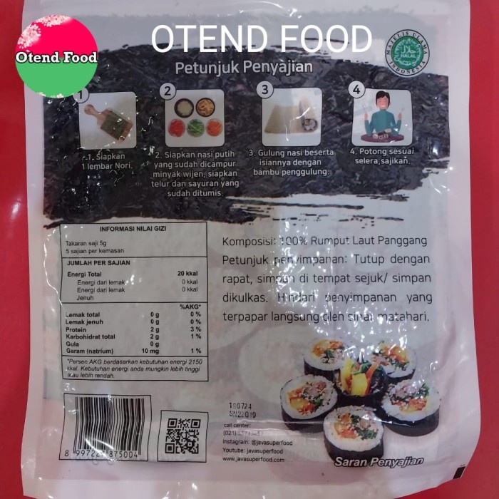 

Yaki Sushi Nori 10 Lembar