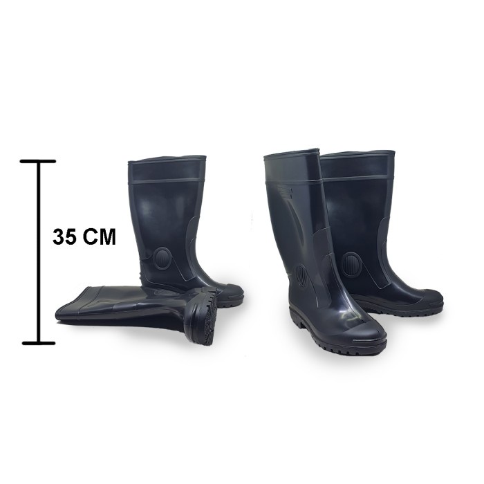 Sepatu Boots Hitam Tinggi Boots Karet