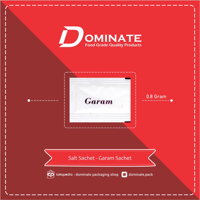 

Salt Sachet / Garam Sachet @ 0,6 gram , 250 Sachet