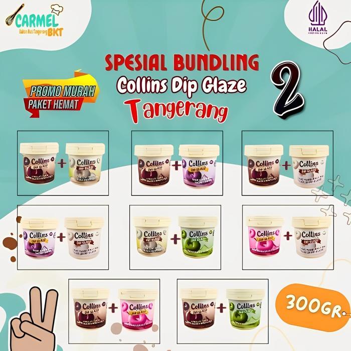 

Paket Bundling Collins Dip Glaze 300gr (2 Rasa) - paket hemat