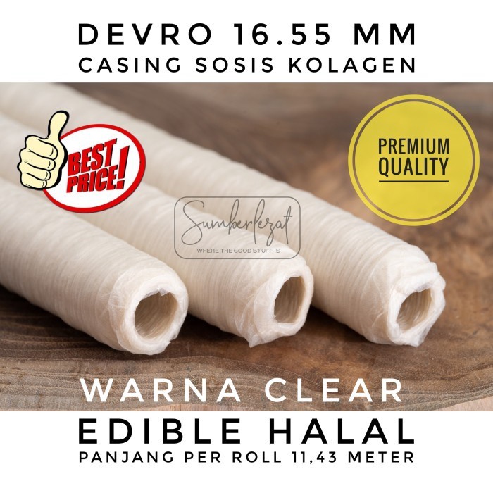 

16,55 mm CLEAR - CASING SELONGSONG KULIT SOSIS KOLAGEN COLLAGEN HALAL