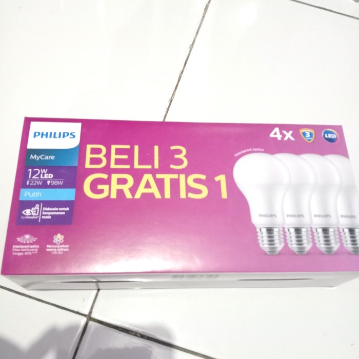 PREMIUM lampu led philips 12watt multipack
