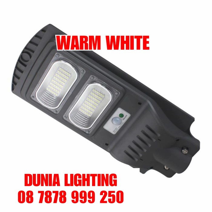 PREMIUM Lampu Jalan Led Tenaga Surya 60w KUNING Pju solar panel 60 watt 60watt