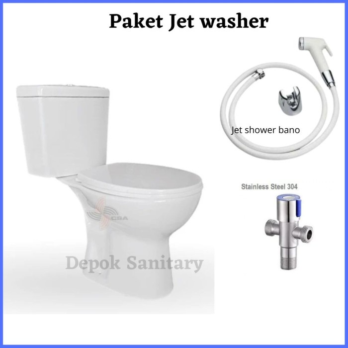 Closet duduk Volk 662R Soft Close jarak As 25cm / Kloset Duduk