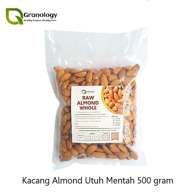 

Kacang Almond Whole Mentah / Raw Almond Whole - 500 gram
