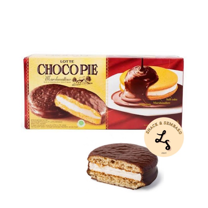 

Lotte Choco Pie Marshmallow Box 1 Pack Isi 12 pcsx28gr