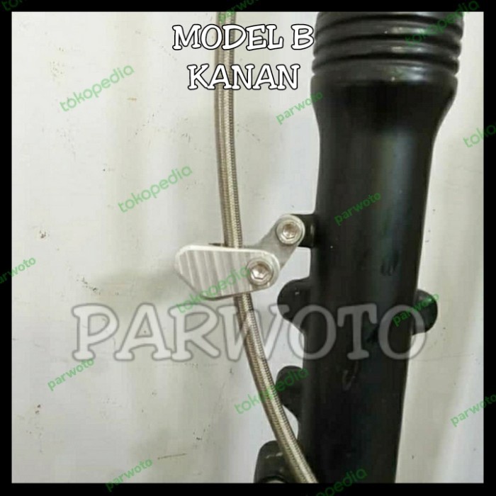 [BestSeller] Klem Breket Selang Rem Shock Depan Clamp Brake Hose Ninja Original CNC