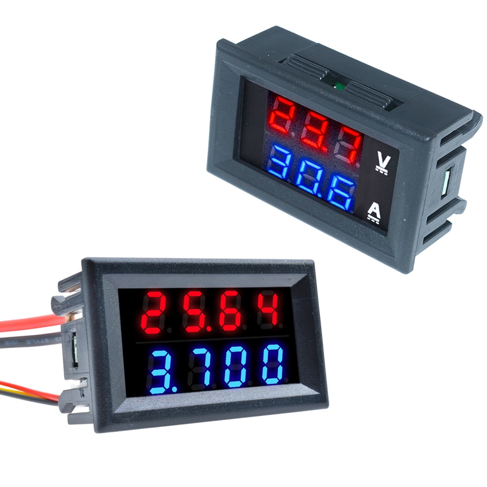 Mini 5 Wires Digital 0.28'' DC 0-100V 10A Voltmeter Ammeter Volt Amp Voltage Current Meter Tester Pa