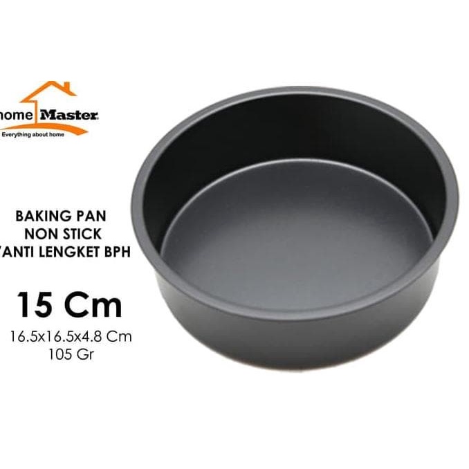BAKING PAN/LOYANG KUE BOLU BULAT NON STICK ANTI LENGKET HITAM 15 CM