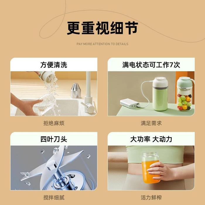 Blender Portable Kaca / Juicer Mini Portable Multifungsi