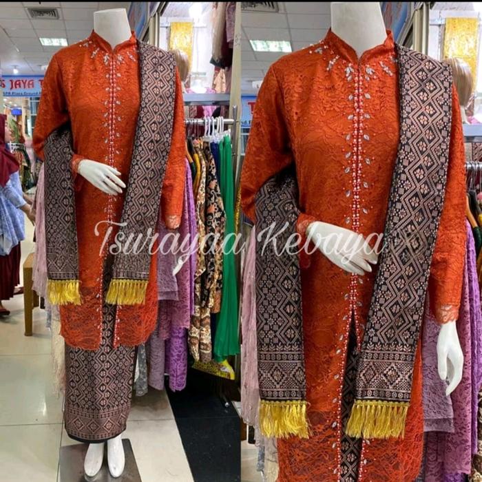 Tunik Payet Shanghai Brokat/Tunik Brokat/Tunik Payet/Kebaya Modern/Kebaya Pesta/Songket Wisuda