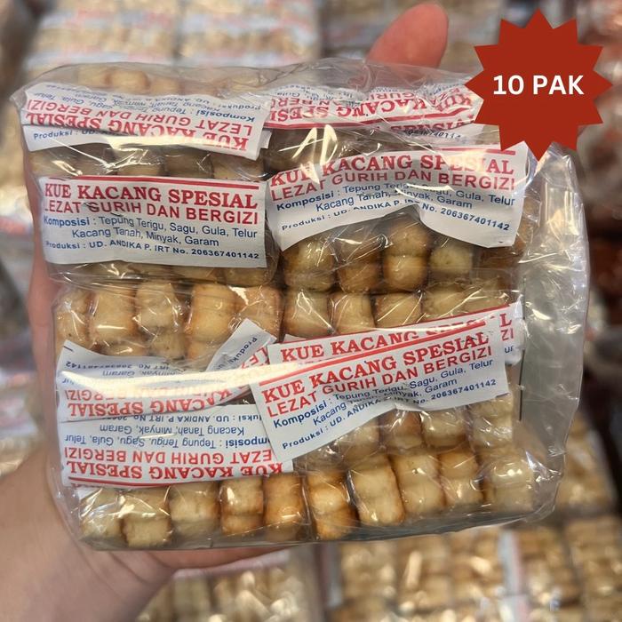 

KUE KACANG BINTANG MINI SPECIAL / KUE SPM PAKET HEMAT 10 PAK JAJANAN JADUL TERLARIS 1 PACK ISI 10