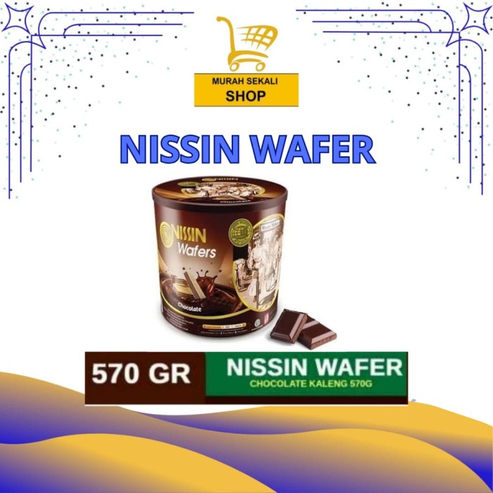 

NISSIN WAFER CHOCOLATE 570GR COKLAT KUE KALENG ENAK BISKUIT