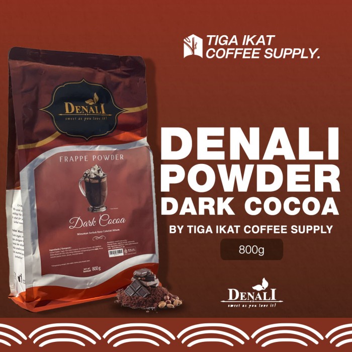 

READY STOK DENALI DARK COCOA POWDER - POWDER DRINK - MINUMAN BUBUK READYY