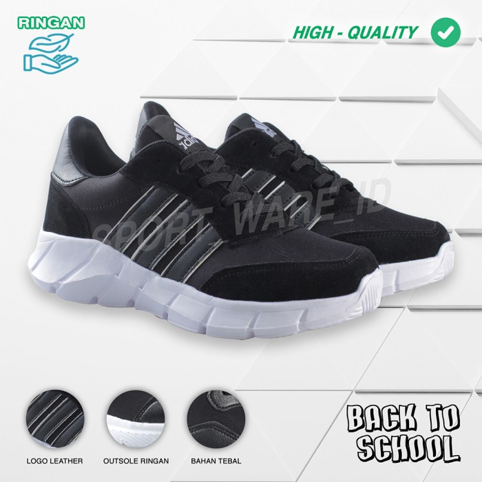 SEPATU ADIDAS ANAK-SEPATU SEKOLAH ANAK-SEPATU ADIDAS HITAM