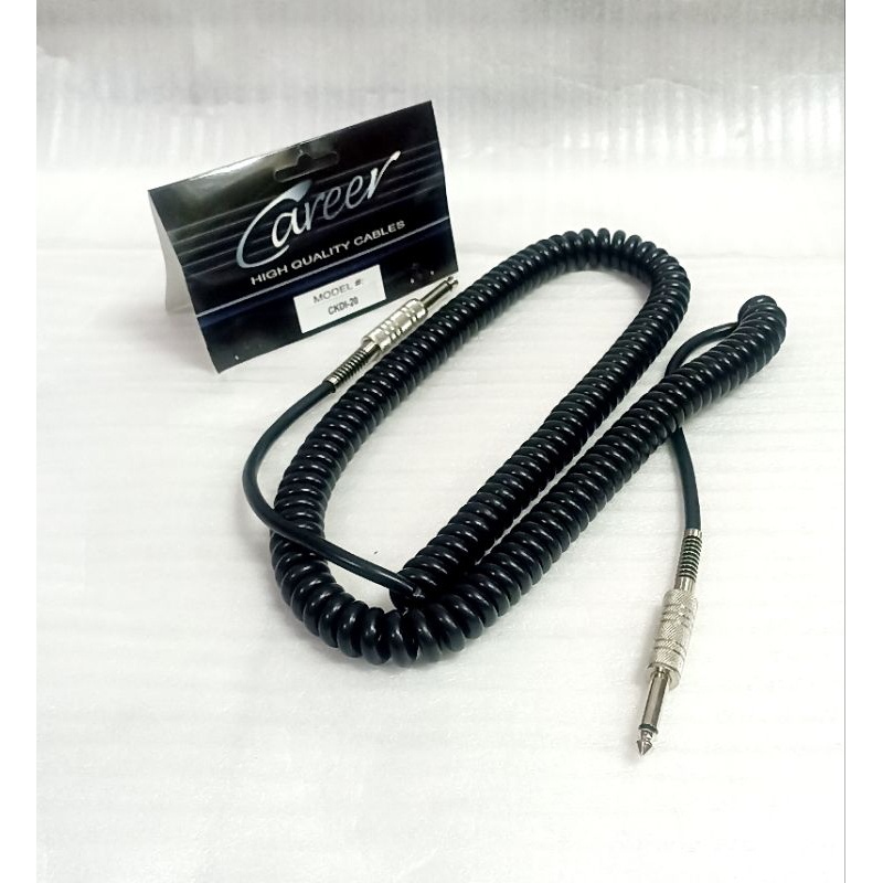 Kable Instrumen Spiral Kabel Jack Gitar Spiral Career CKDI-20