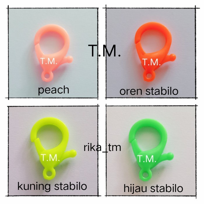 

(BestSeller) Kokot Udang Warna Plastik - Kait Kalung Gelang Masker - Cantolan Mask