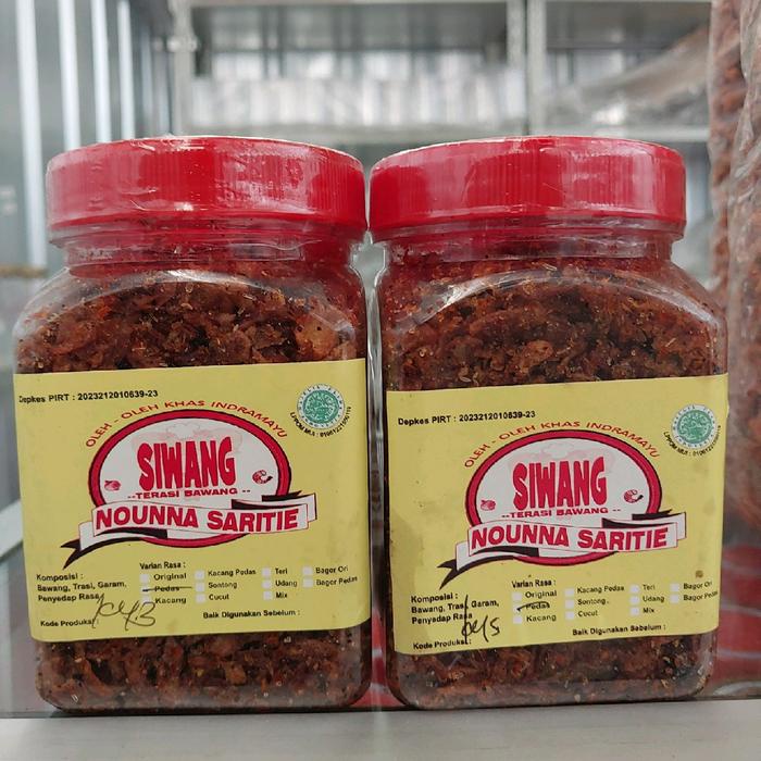 

Paket 2 Toples Siwang Nounna Saritie Oleh-Oleh Khas Indramayu Bawang Goreng Terasi - Food