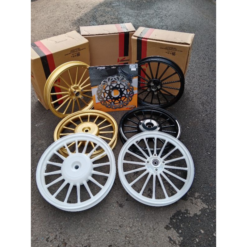 Velg Racing/Pelek Motor V Rossi Sprint Andromeda Palang 16 Andong+Piringan Beat KarbuBeat 2015Beat