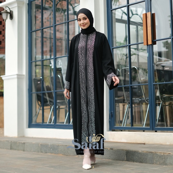 Abaya Hitam Turkey Bahan Kain Saudi Terlaris