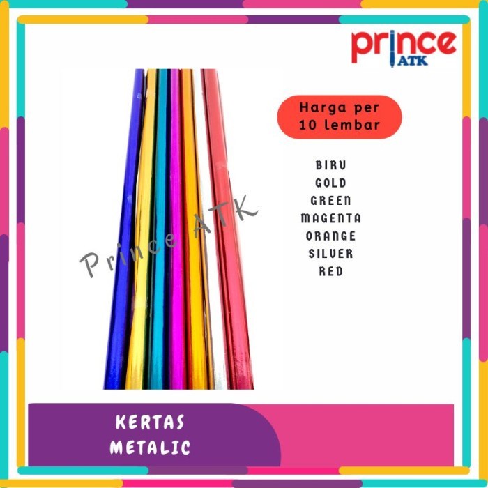 

(BestSeller) KERTAS METALIC / METALIK (HARGA PER 10 LEMBAR)