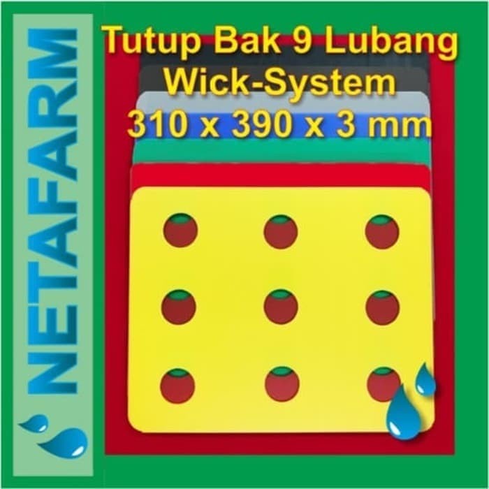 

(BestSeller) Impraboard Tutup Bak Baki Hidroponik 9 Lubang Sistem Wick