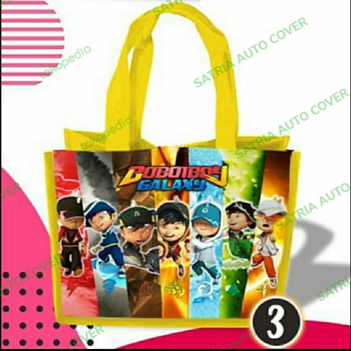 (BestSeller) tas goodie bag ulang tahun gambar BoBoiBoy Galaxy uk 25*12*20 box KFC