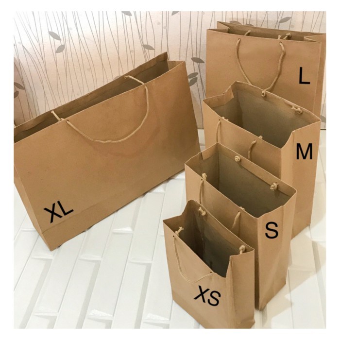 (BestSeller) Paper bag polos murah bahan tebal / paper bag custom ukuran / paperbag