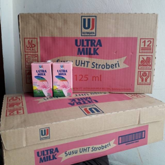 

(BestSeller) Susu Ultra strawberry ukuran 125 mili isi 40 pcs