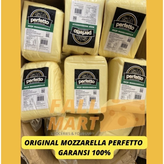 

(BestSeller) Original ! Keju Mozzarella Perfetto kemasan 1000gr / Original perfetto bukan repack