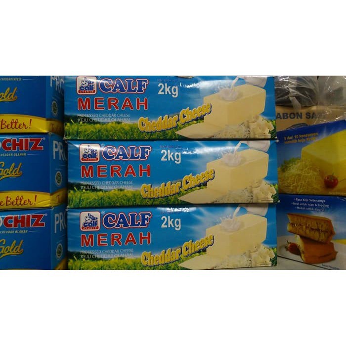 

(BestSeller) Calf Merah Keju Cheddar Cheese 2kg