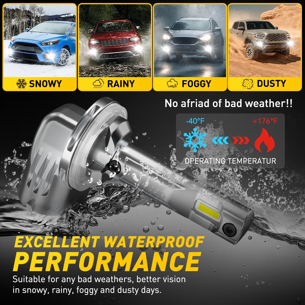 Auxito 2Pcs H27W1 H27W2 Led H27 880 881 H27W Led Fog Lights Bulb For Kia Morning Rio Hyundai Sonata