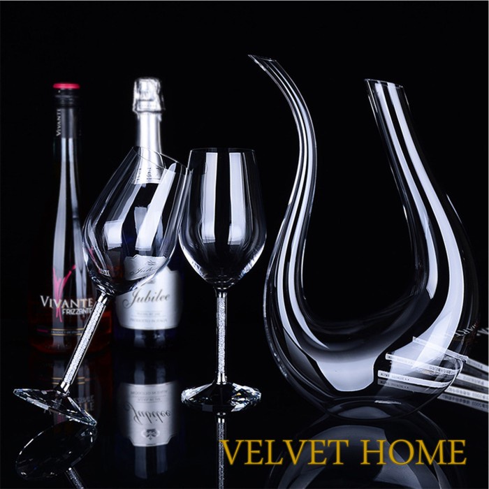 Spesial Gelas Wine Glass + Decanter Set Gift Kado Parcel Hampers Natal Imlek