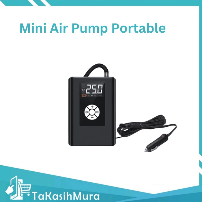Pompa Ban Mobil Digital Portabel Mini Air Pump Portable
