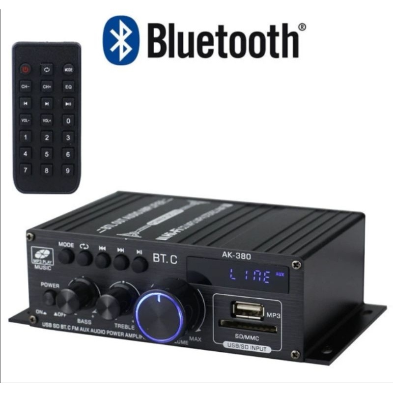 Amplifier Bluetooth Mobil Audio Power New KERNDY AK380