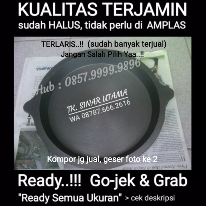 LOYANG MARTABAK BANGKA 24cm, Kompor wajan cetakan