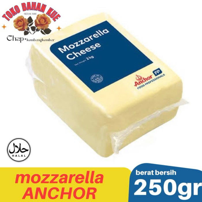 

(BestSeller) Keju Mozzarella Anchor 250gr Mozzarella anchor Original Mozzarella keju Lumer Keju