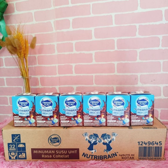 

(BestSeller) Frisian Flag Nutribrain Omega susu UHT chocolate115mlx36pcs