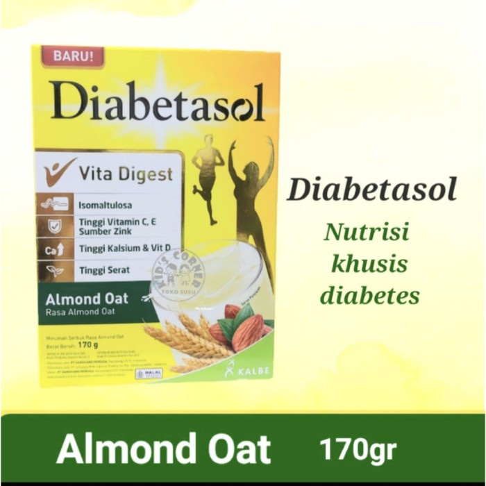 

(BestSeller) Diabetasol 170gr susu diabetes gula darah COKLAT/ VANILA/ CAPPUCINO