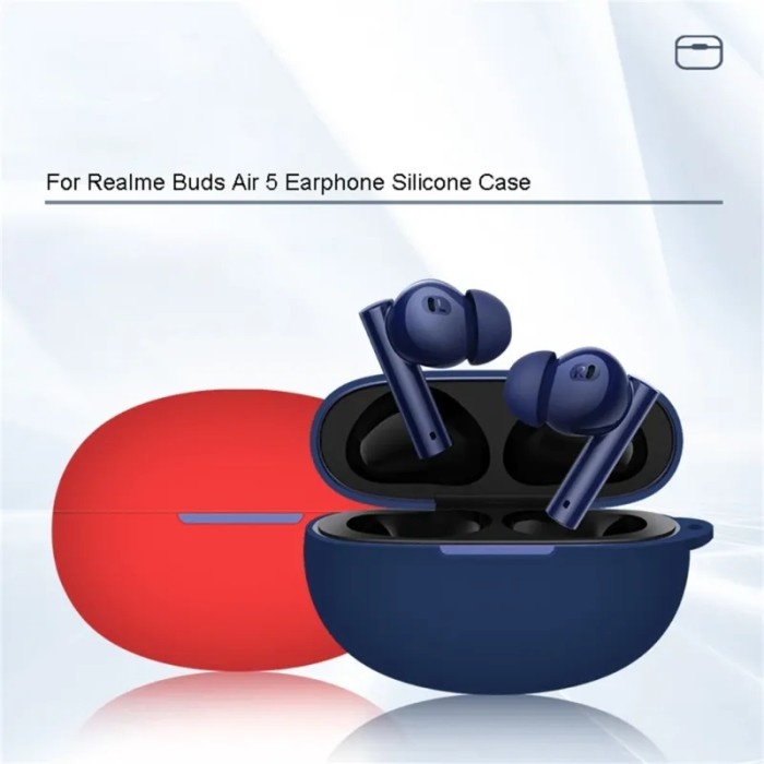 Case Casing Cover Silicone Realme Buds air 5 2023 / Air5 + Carabiner