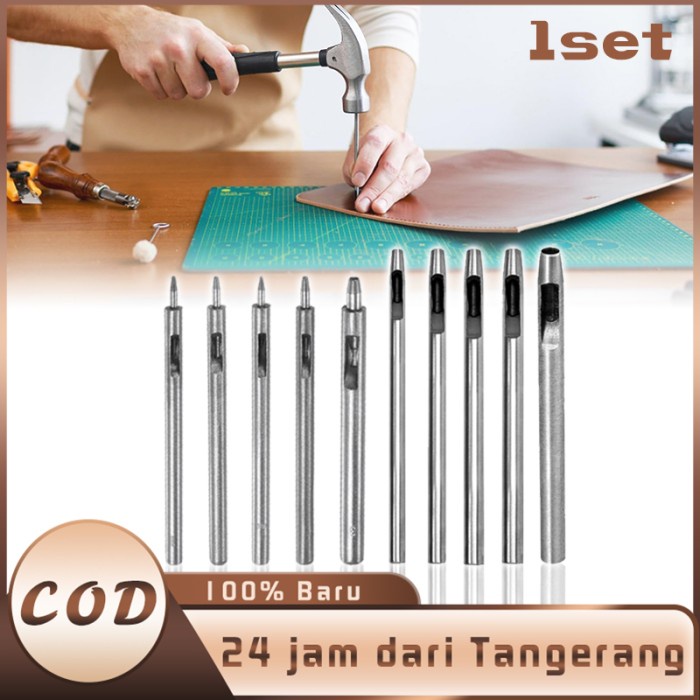 

Jual [READY] Pelubang Pembolong Kulit Bulat Steel Leather Hole Puncher Alat Plong Sabuk Kulit