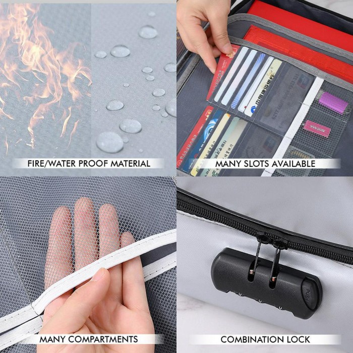 JTTOP" TAS PENYIMPANAN DOKUMEN TRAVEL HIGH QUALITY ANTI AIR ANTI API