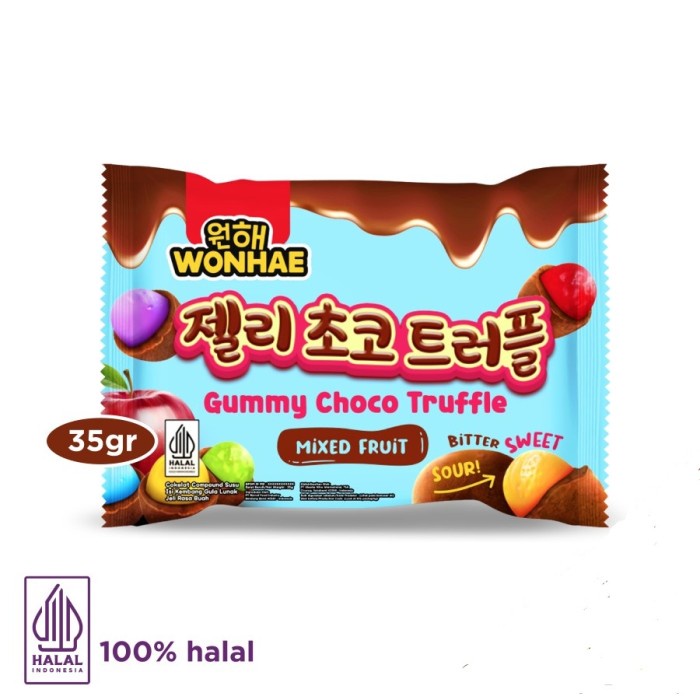 

PERMEN COKLAT KOREA WONHAE GUMMY CHOCO TRUFFLE MIXED FRUIT 35GR