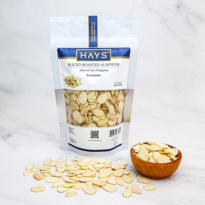 

Almond Iris Panggang / Roasted Sliced Almond - HAYS Food Kacang almond