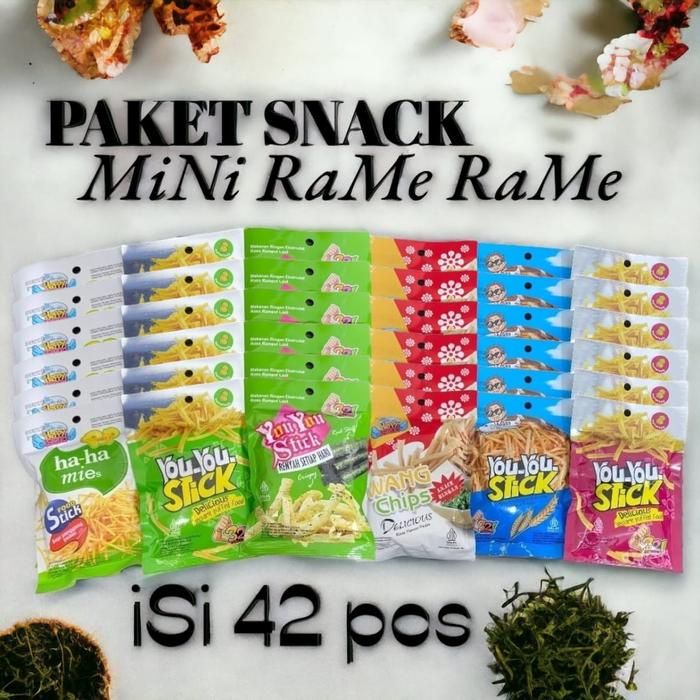 

Paket Mini Rame Rame (isi 40 pcs) buat hari loe lebih seru lagi dan Bonus snack 5pcs