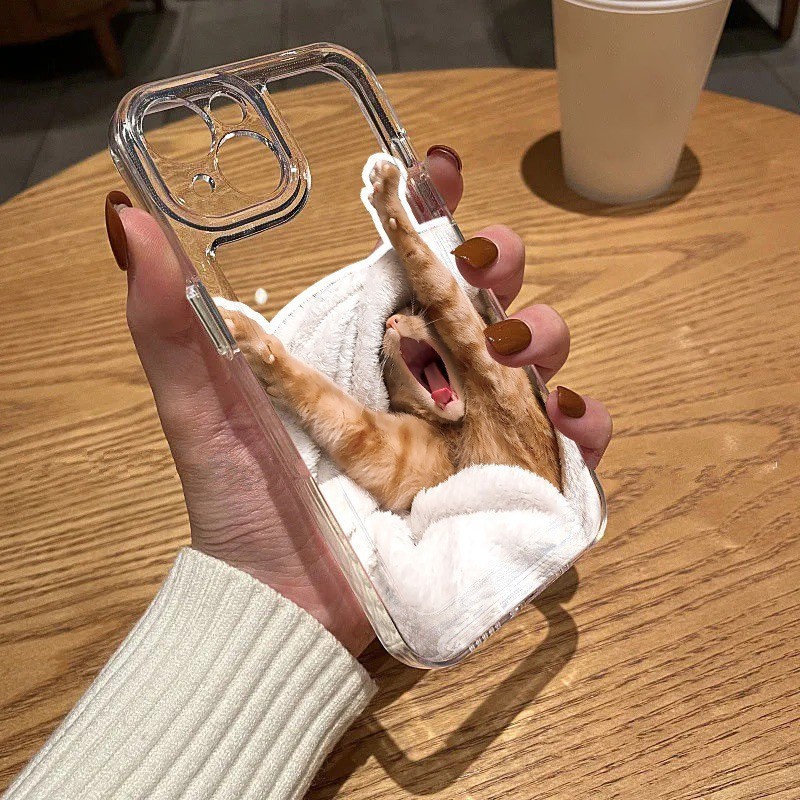 Soft Couple Fancy Kucing Case Iphone 16E 15 Pro Max 11 13 Pro Max Iphone 14 15 16 Plus X Xs Max Xr I