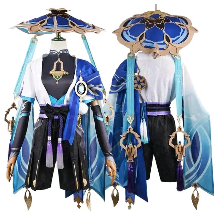 PREMIUM Scaramouche wanderer wig costume hat geta genshin impact