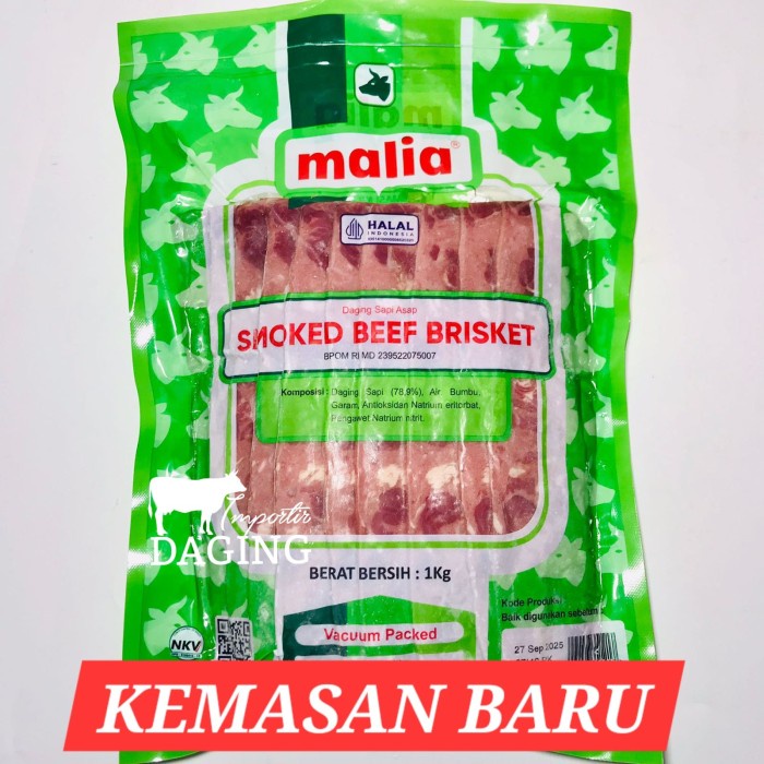 

Sale Terbatas Aroma Beef Bacon / Smoked Beef Brisket @1Kg - Halal Aman