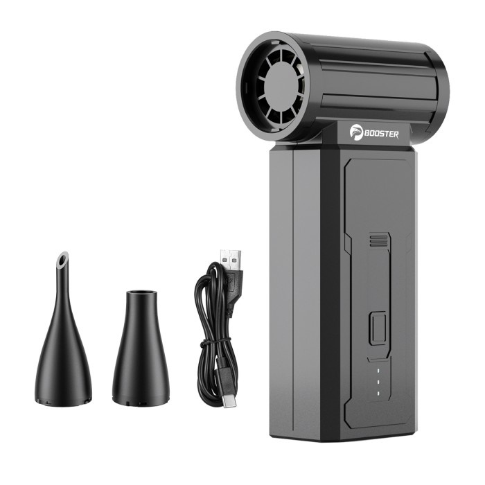 Booster W01 Mini Turbo Jet Fan Usb Rechargeable Turbo Blower Fan, Motor Tanpa Sikat 130000 Rpm,